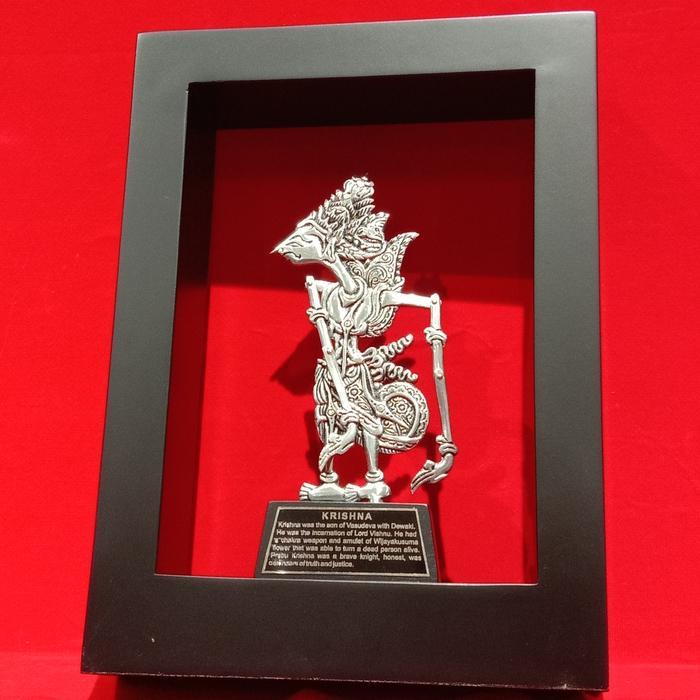 pajangan Wayang Kresna / plakat wayang Kresna / Souvenir Wayang Kresna