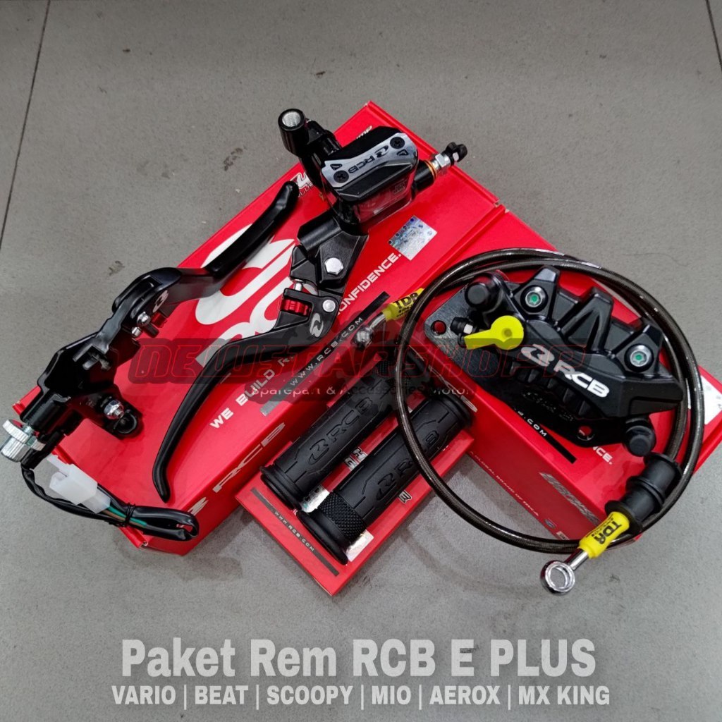 Paketan Master Rem RCB New E2+ E3+ E4+ 14MM / 15MM Plus Set Kanan kiri + Kaliper S26 2 piston + sela