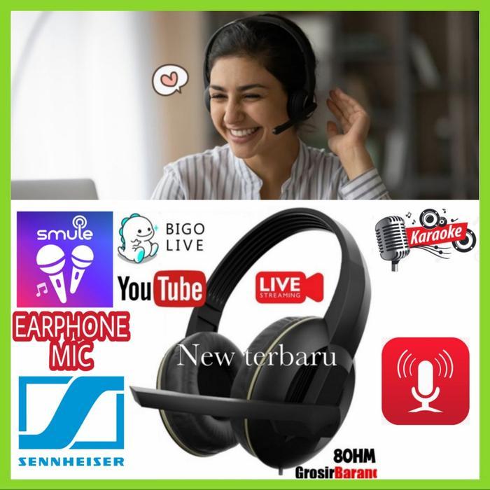 Earphone Mic Llve Streaming Karaoke Youtube Smule Bigo