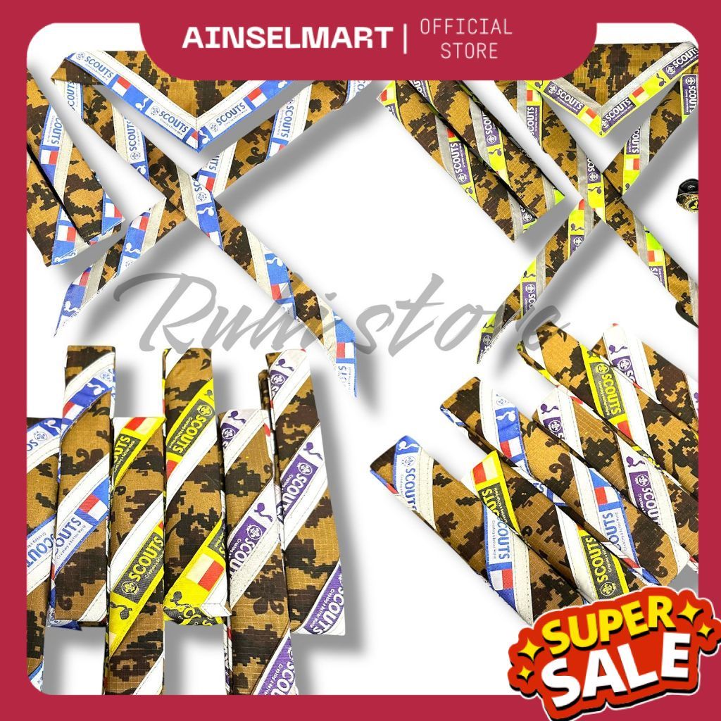 LIST BORDIR SCARF PRAMUKA RIPSTOK LIST SCOUT/Scarf loreng pramuka list scout wofn RH