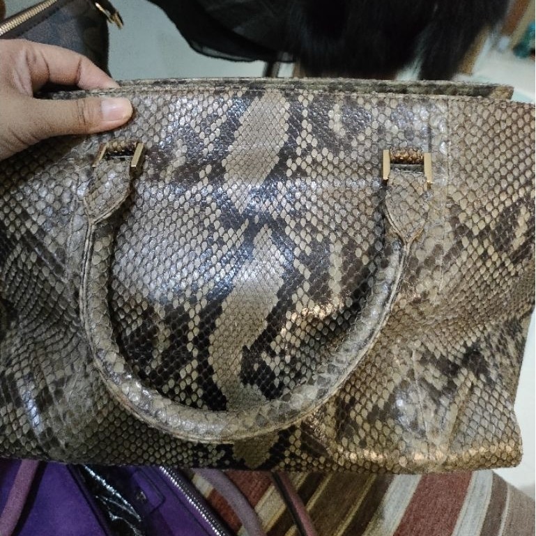 Tas handmade motif ular