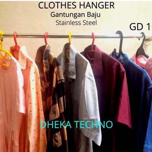 Gantungan Baju Dinding Stainless Steel Gd 100 (100Cm) - Tipe Gawang