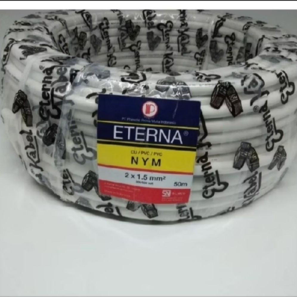 Kabel Eterna nym 2x1,5 Ukuran 50M & 100M