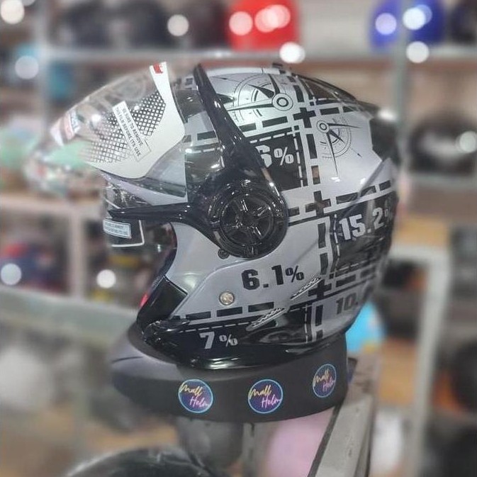 HELM NHK GLADIATOR MOTIF DRC DOUBLE VISOR
