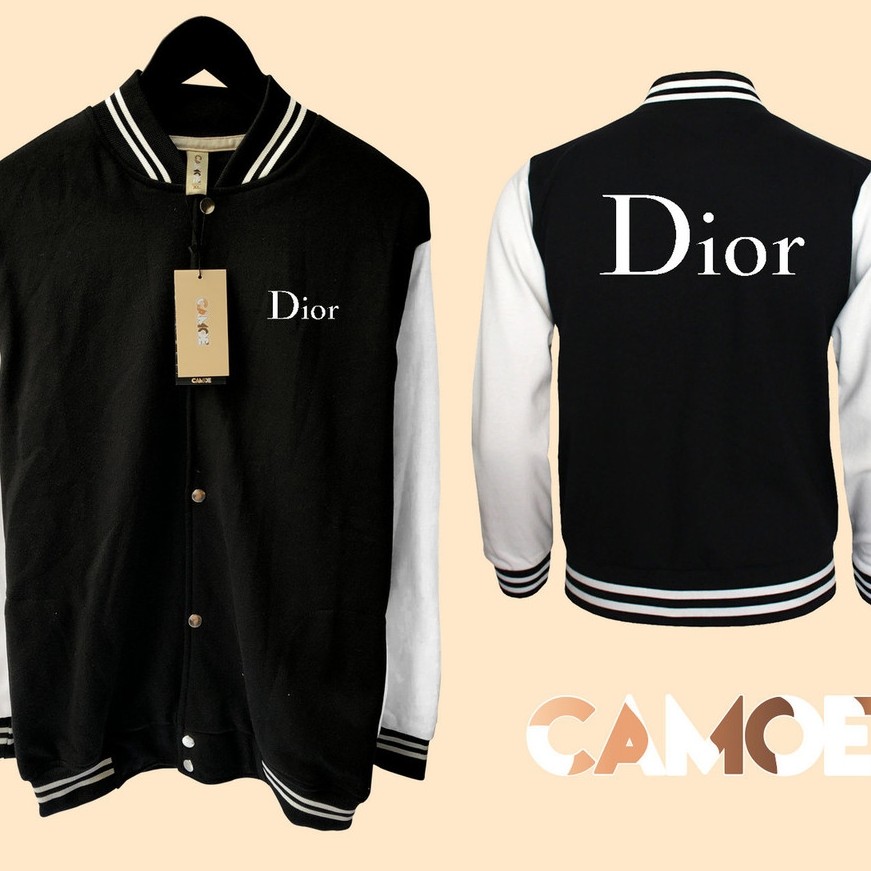 Jaket Baseball Varsity Dior logo