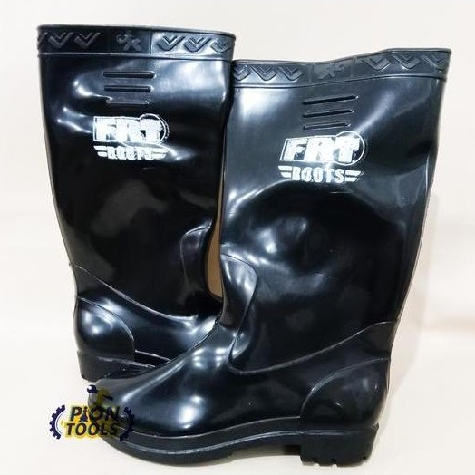 Frt Sepatu Boots Hitam Anti Banjir Safety Kerja Bangunan Sepatu Kebun Terlaris