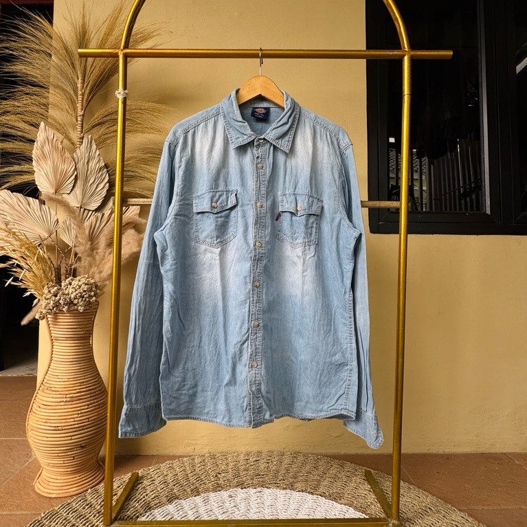 KEMEJA DENIM DICKIES L ORIGINAL