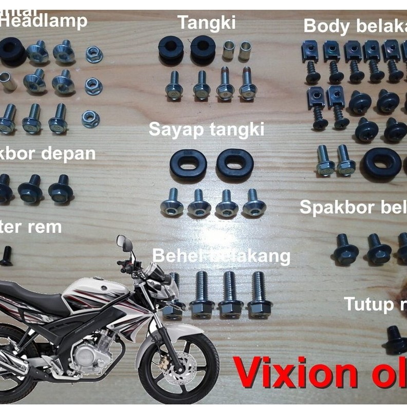 Baut body vixion old fullset/baut full bodi vixion old