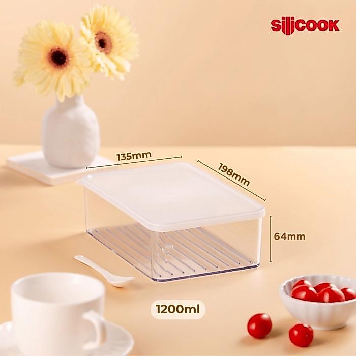 Silicook Food Container Flat Deep 1200Ml - Penyimpanan Makanan