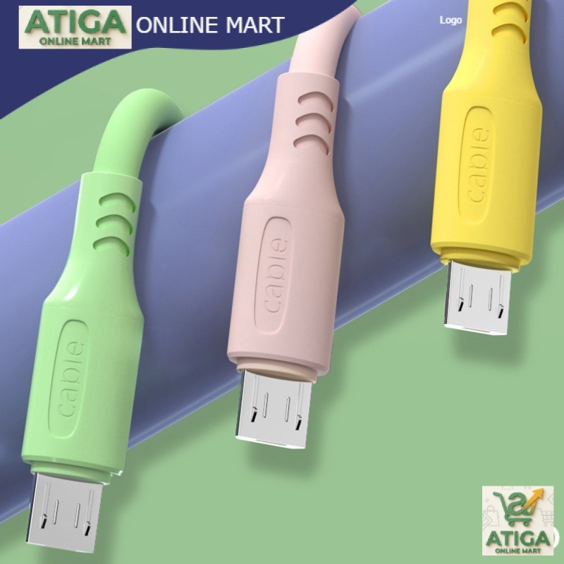 (ATG) Kabel Data Macaron Micro TYPE C  USB Fast Charging Plus Packing