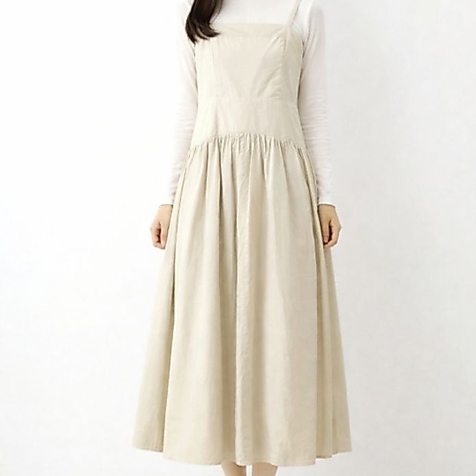 Dress SIMPLY VERA by Vera Wang Full Cotton Cream (L)