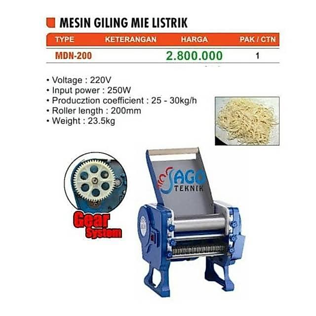 Mesin Giling Mie Listrik / Gilingan Mie