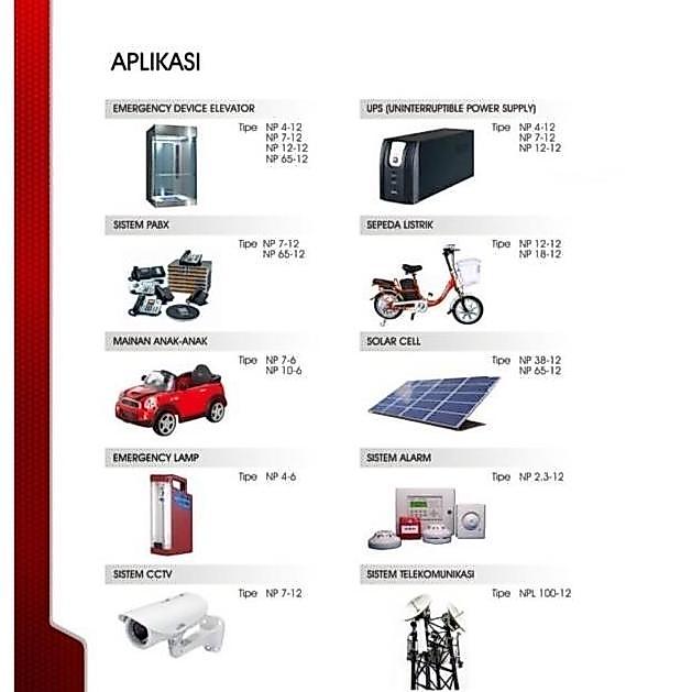 Motero- Battery Yuasa 12V7Ah, Yuasa Np7-12, Baterai Yuasa 12V7Ah