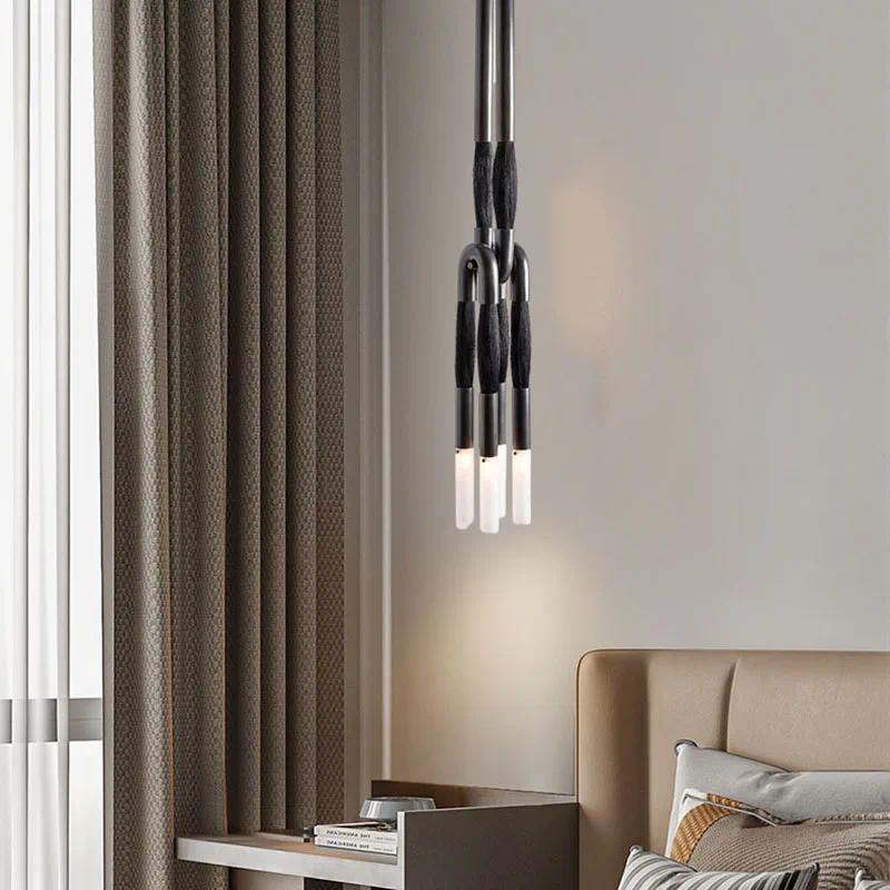 Lampu Gantung Kain Akrilik G9 Lampu Plafon Meja Makan Kamar Tidur Utama Rumah Hotel Art Deco Unik