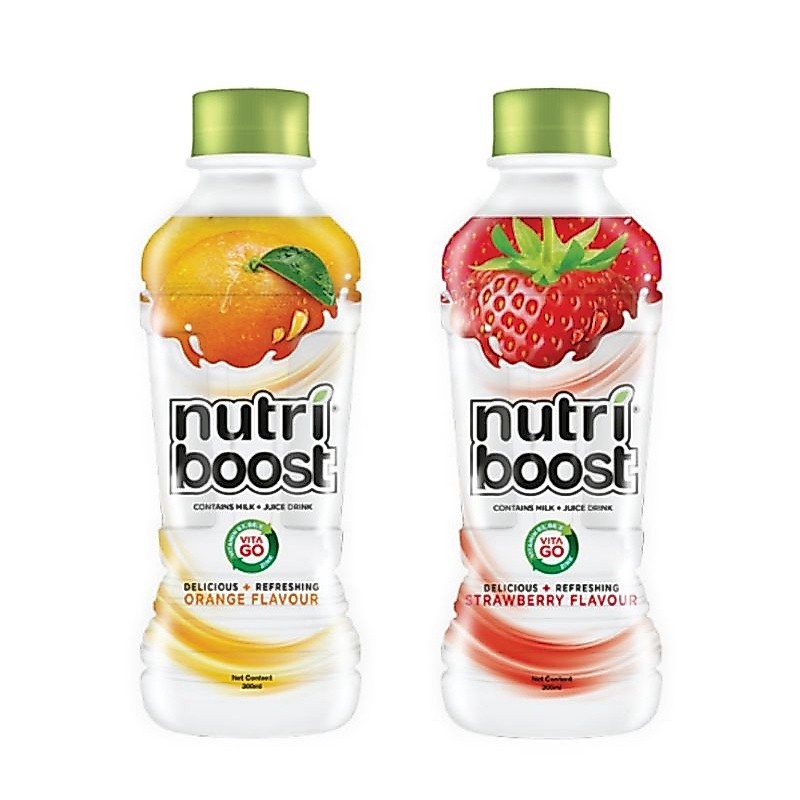 Nutriboost Minuman nutrisi Orange Strawberry 300ml