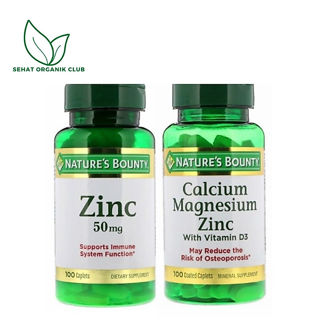 Nature's Bounty Calcium Magnesium Zinc with Vitamin D3 100 Caps ; Nature's Bounty Zinc 50 mg 100 Cap