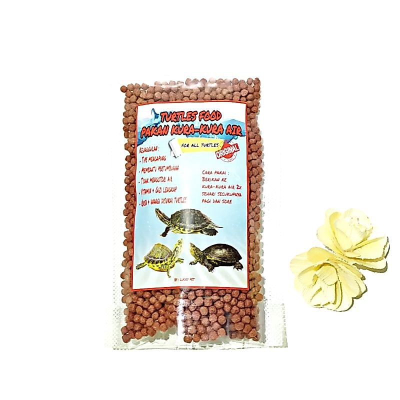 [75 GR] Makanan pelet pakan kura-kura air Brazil res dada merah turtle food reptil air pacman MERAH