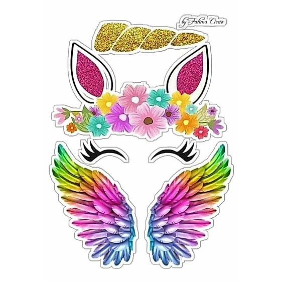 TOPPER UNICORN DAN SAYAP 1 SET