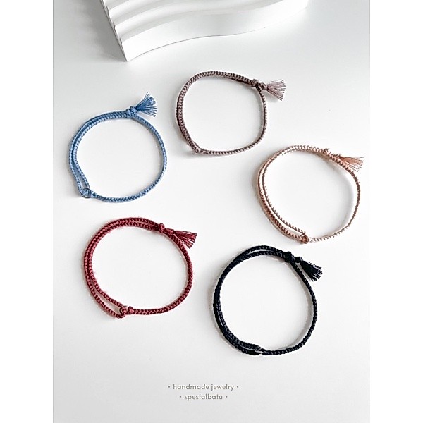 Gelang Tali Kepang / Gelang Tali Simple / Gelang Tali Polos / Gelang Kaki Tali Ring