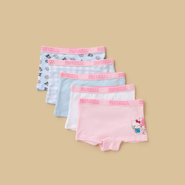 Max Fashion Pack Of 5 - Hello Kitty And Friends Printed Boyshorts
