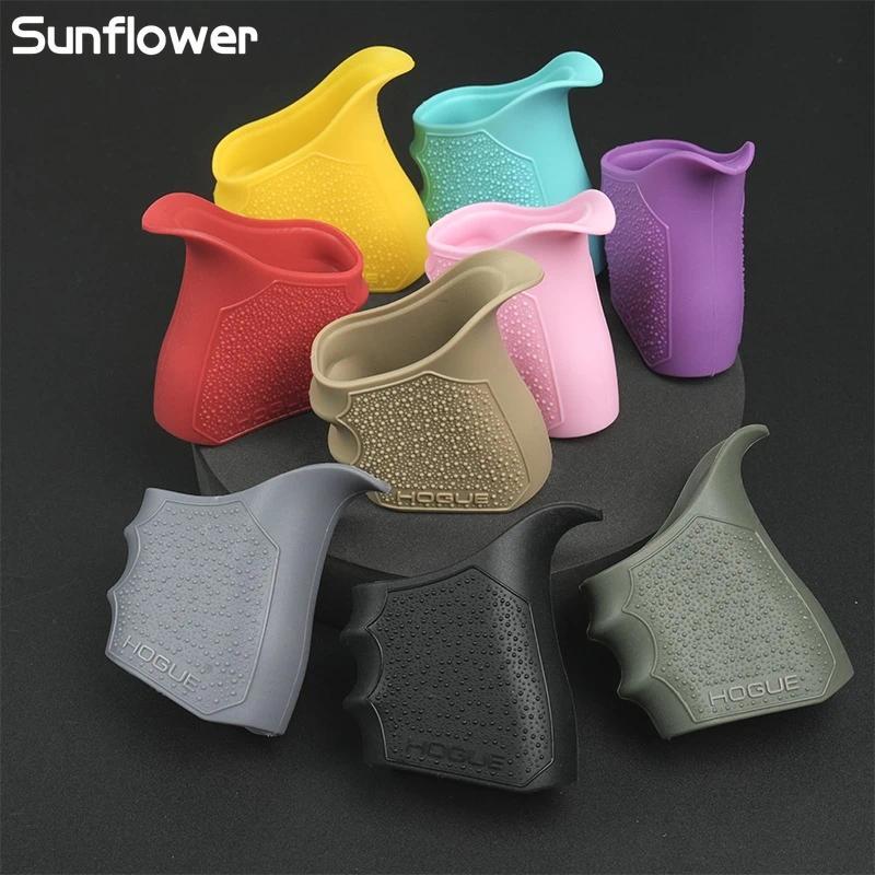 Tactical Hand Rubber Sleeve Universal Gloc G17 G18 G19 Pistol Handle Non-Slip Grip Cover  Shooting A