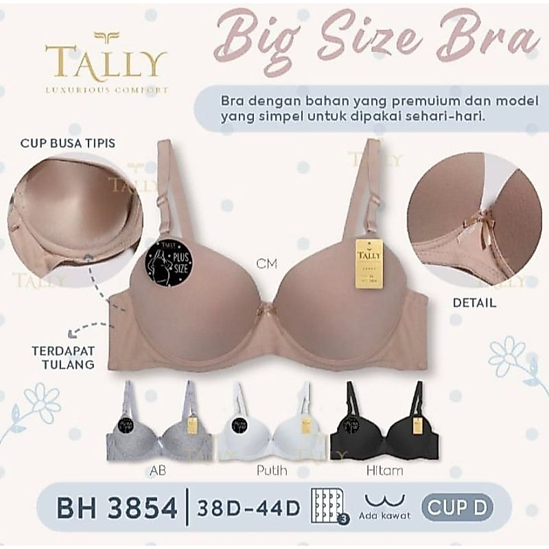 OdiF Shop 3854 - Bra Kawat Katun Cup D Ukuran Cup Besar Big Size