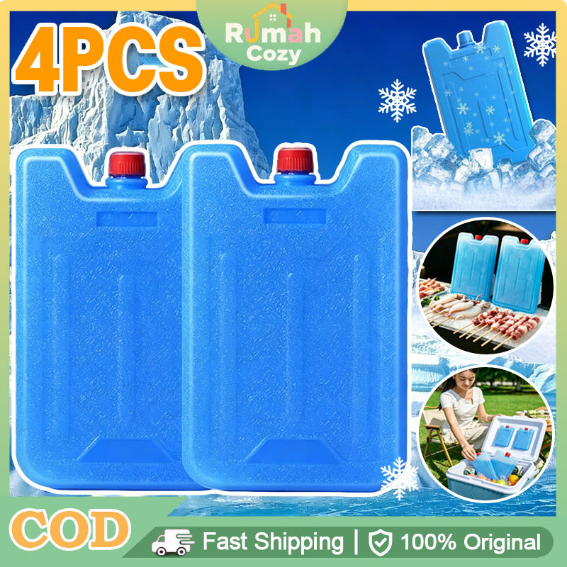 4pcs Ice Pack Besar Jumbo Kotak Pengganti Dry Ice Ice Pack Kotak Cooler Box Pendingin Es Krim Ice Cr