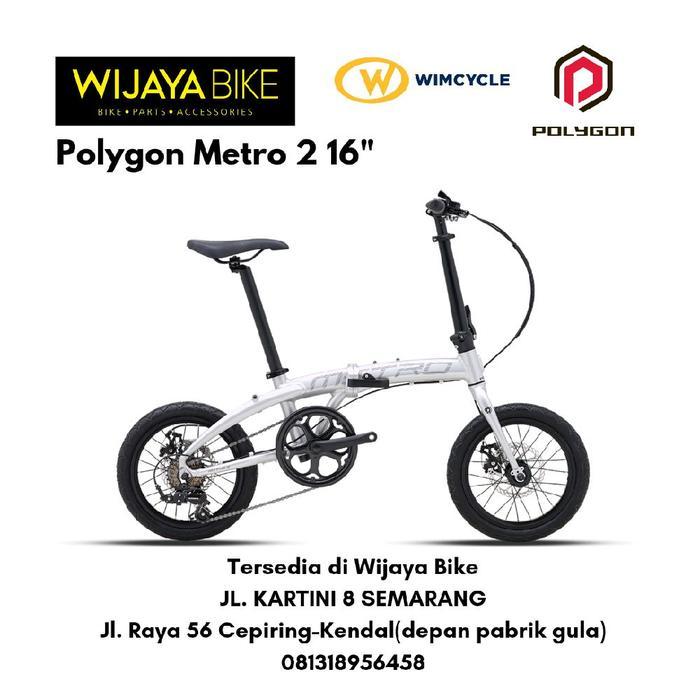 Polygon Metro 2 16 inch sepeda lipat - silver