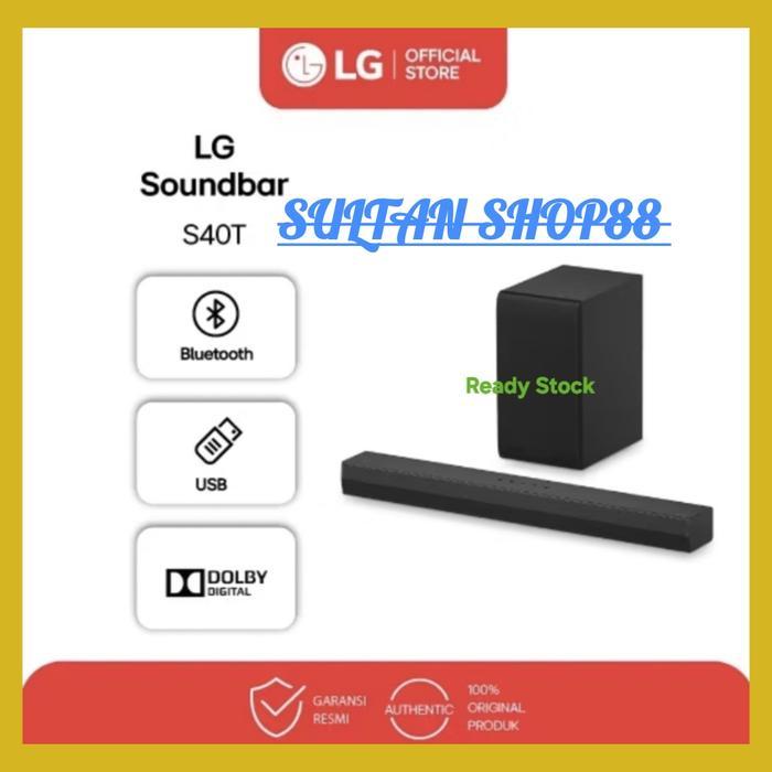 LG SOUNDBAR S40T CHANNEL 2.1 DIGITAL DTS SURROUND AI SOUND PRO WIRELESS SUBWOOFER I SOUNDBAR LG S40T