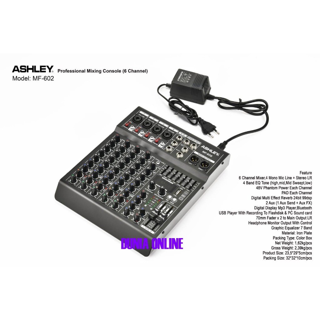 MIXER ASHLEY MF 602 / MF-602  MIXER ASHLEY MF602 ORIGINAL ASHLEY