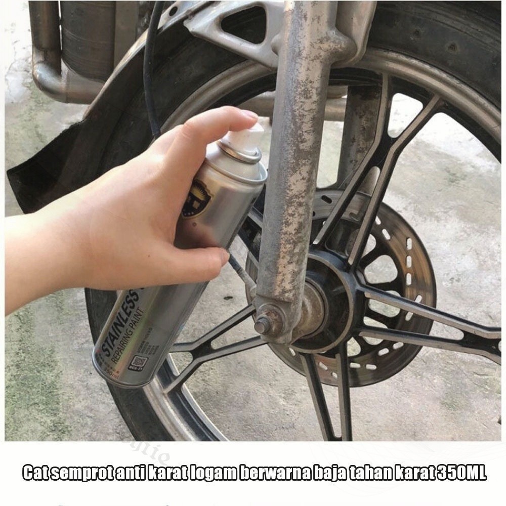 Cepat Kilat Cat Semprot Chrome 350ml Tahan Panas & Anti-Gores untuk Velg dan Mobil