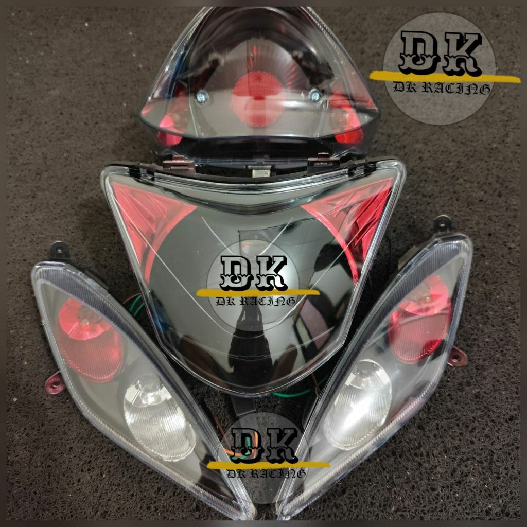 LAMPU DEPAN - LAMPU SEIN - LAMPU STOP BELAKANG UNTUK JUPITER MX LAMA OLD MODEL STANDAR COSTUM HITAM 