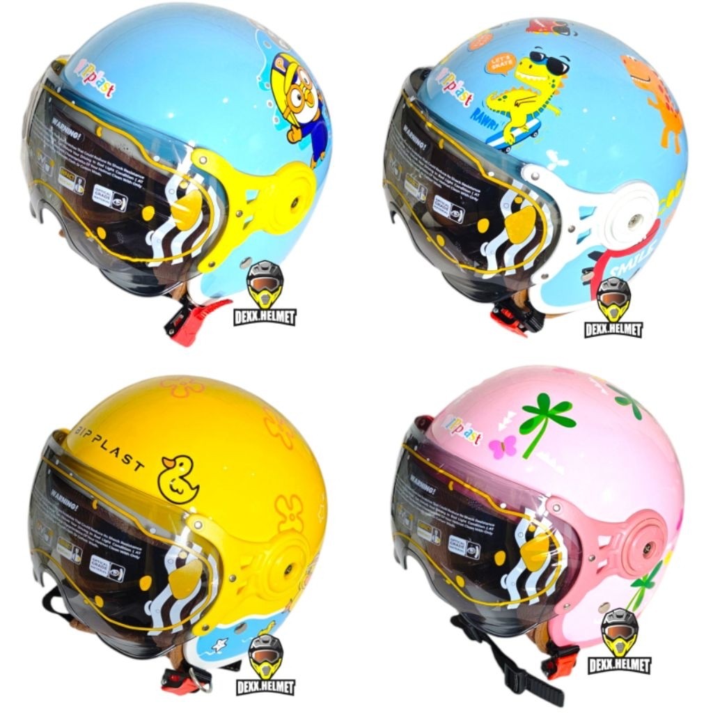 Helm Anak Pilot Lunar Kids Bip Plast Karakter SNI 2 - 8 Tahun