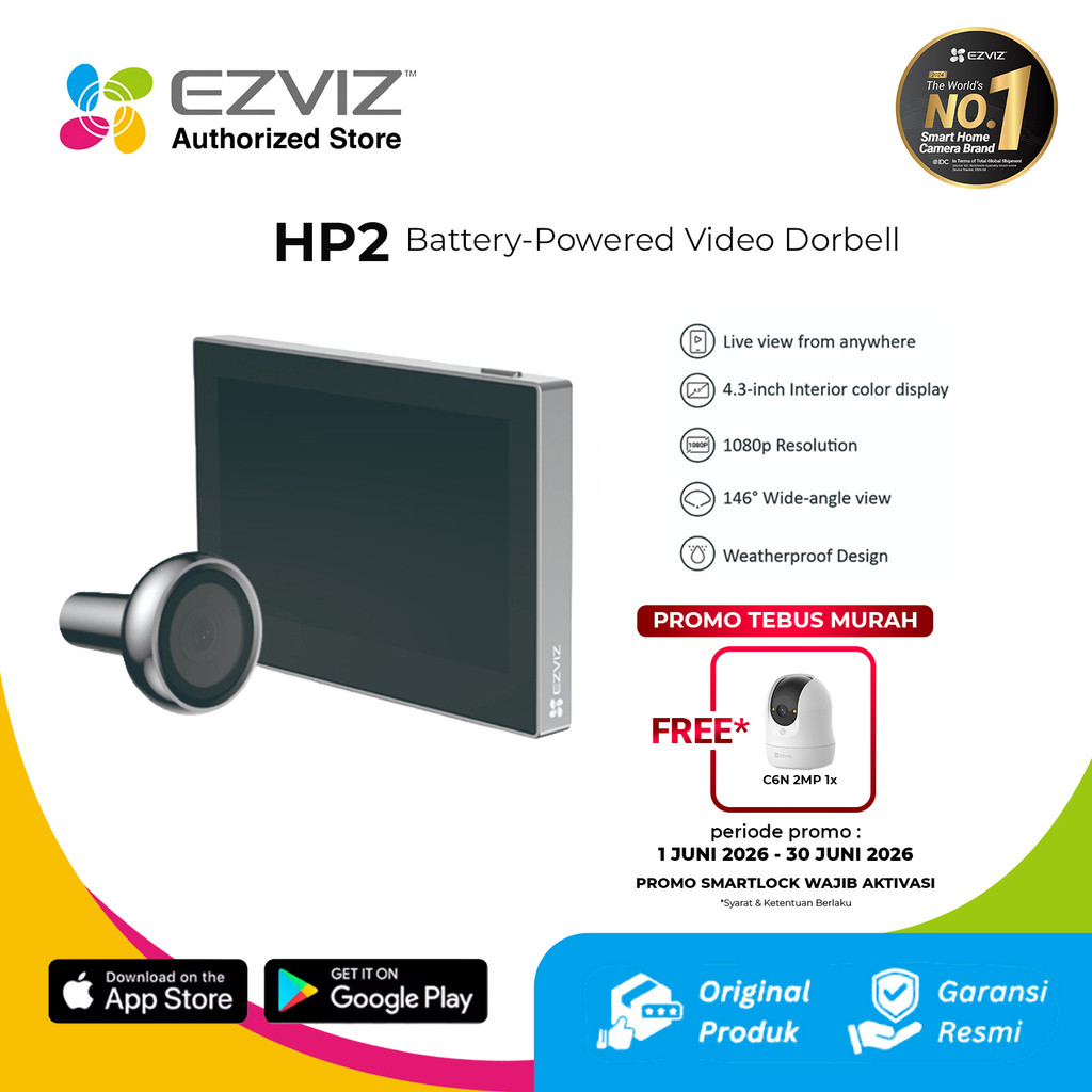 EZVIZ HP2 Smart Video Doorphone – Video Intercom Keamanan Rumah