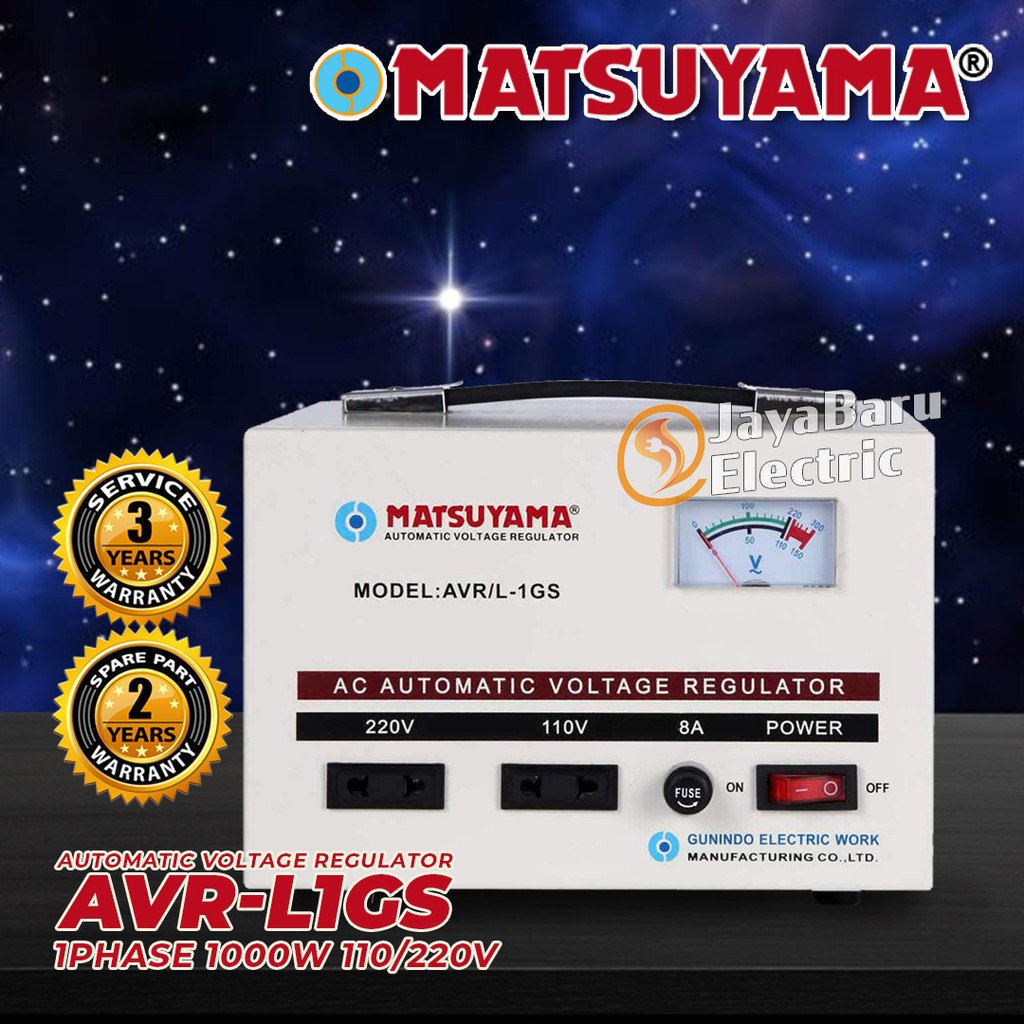 MATSUYAMA Stabilizer Stavol AVR Stavolt 1000 Watt 1kva AVR/L-1GS