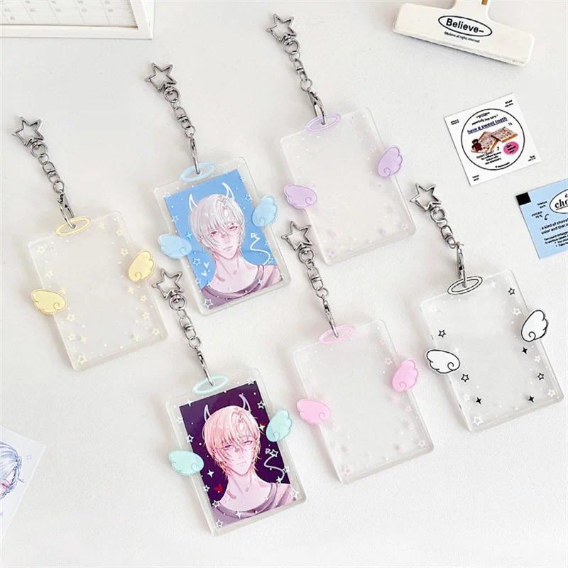 3 Inch Angel Wings Cute Card Holder K-POP Idol Album Postcard Collector Card Organizer Card Holder P
