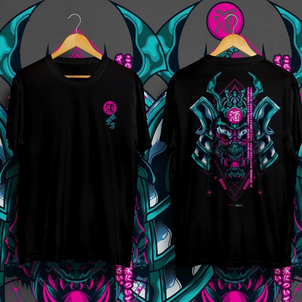Kaos Distro Viral Shuten Doji Motif Samurai Hot Promo - Kaos Distro Viral Bahan Nyaman Lembut