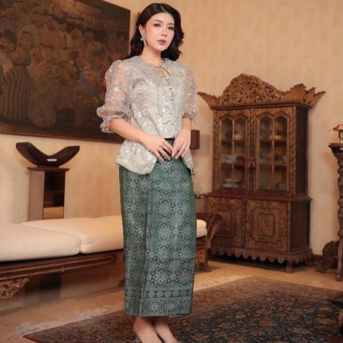 Miss Nomi Tara Songket Rok Kondangan Bridesmaid Graduation Bahan Songket