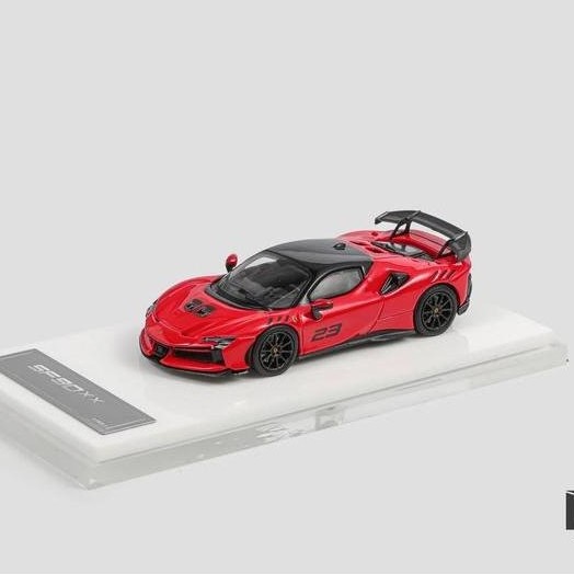 DMH 1/64 Ferrari SF90 XX Stradale - Diecast Mobil Mainan Miniatur