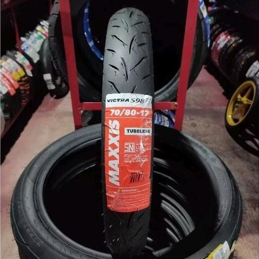 "New" BAN CACING MAXXIS VICTRA Ring 17 Tubeless 60/80-17 60/90-17 70/80-17 Gratis Pentil Motor Beat
