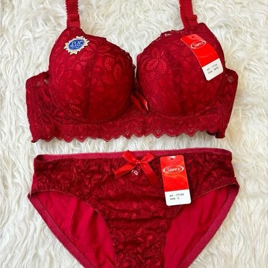 Set CD dan BRA Sorex Renda BH Kawat Wanita hantaran premium