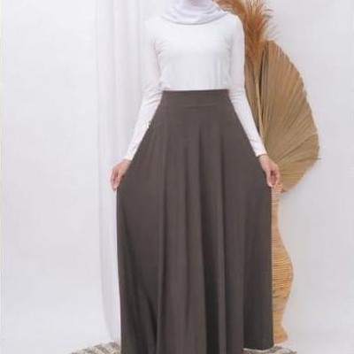sivajansamni - rok payung panjang wanita rok lebar karet tebal muslim bawahan maxi hitam
