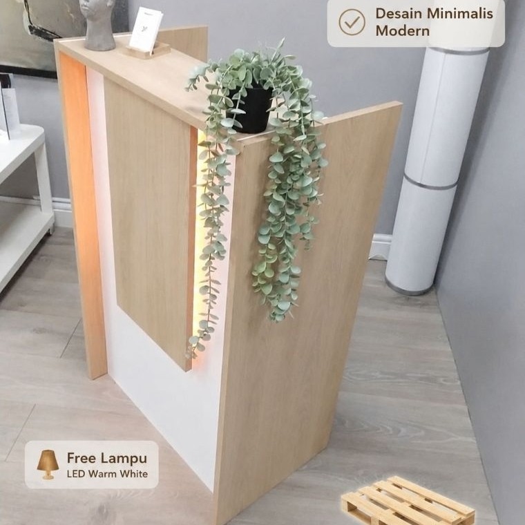 Meja Kasir Meja Resepsionis Meja Toko Butik Serbaguna Minimalis Modern