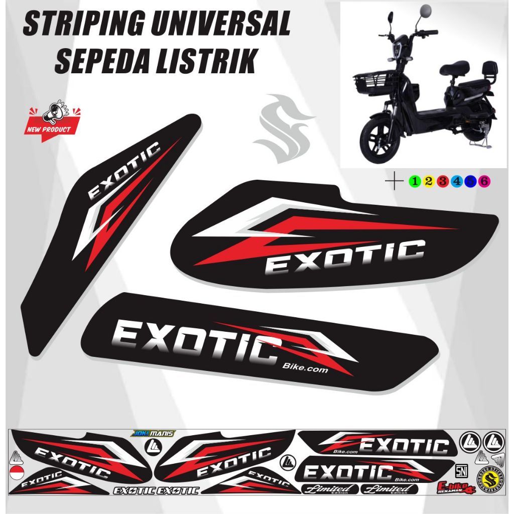 STICKER SEPEDAH LISTRIK VARIASI SEPEDAH