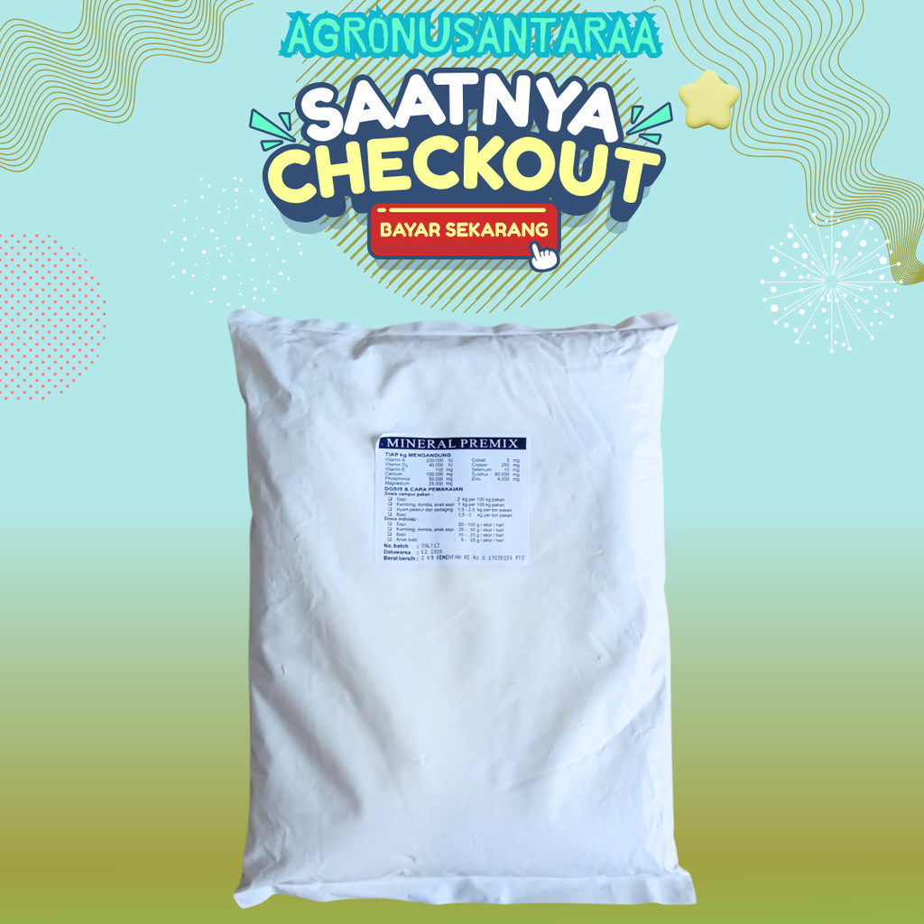MINERAL PREMIX 2 KG TMC - Vitamin Mineral Untuk Meningkatkan Daya Tahan Pada Ternak & Unggas.