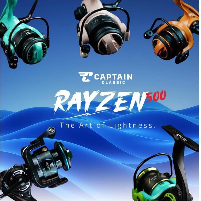 Reel Pancing CAPTAIN RAYZEN 500 Mini (3+1 Bearing) UL Power Handle Murah