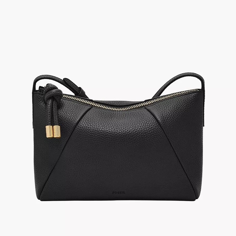 Fossil Willa Leather Small Crossbody Bag Tas Wanita Black ZB11172-001