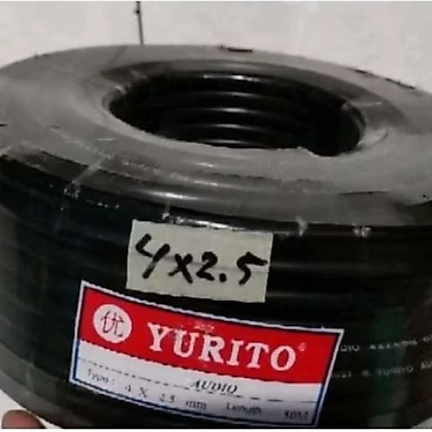 kabel yurito audio 4 x 2,5 4 x 2 5 meteran permater spiker speaker 4 x 2 5 original KABEL SPEAKER 4X