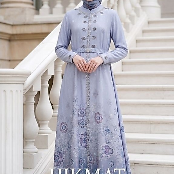 Hikmat Original Fashion A2614 - Abaya Hikmat  - Noerbutikmuslim - Gamis lebaran - Gamis Mewah - Gami