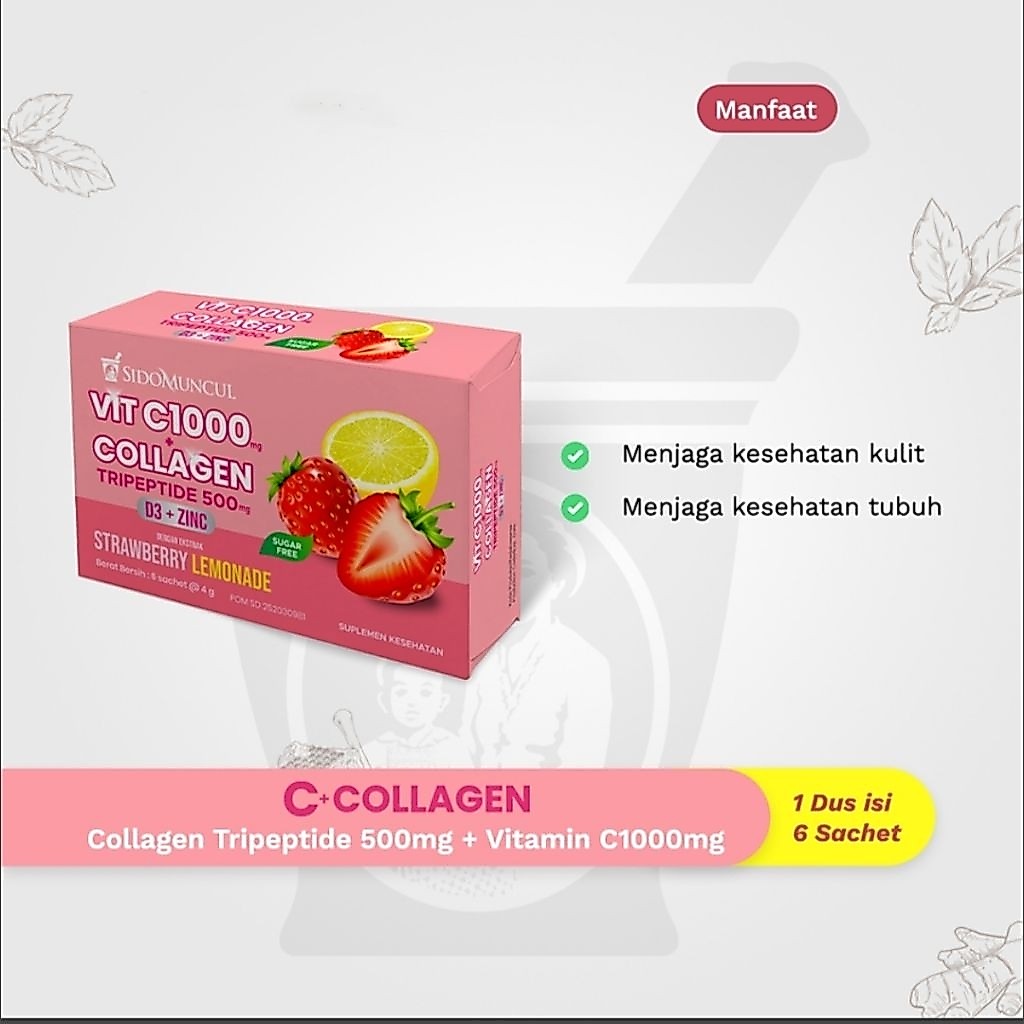 Minuman Serbuk Vitamin C Collagen Sidomuncul 1000mg